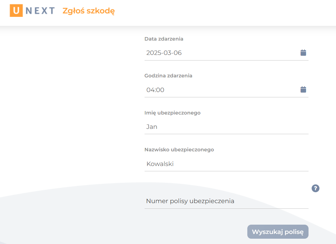 wefox zgłoszenie szkody