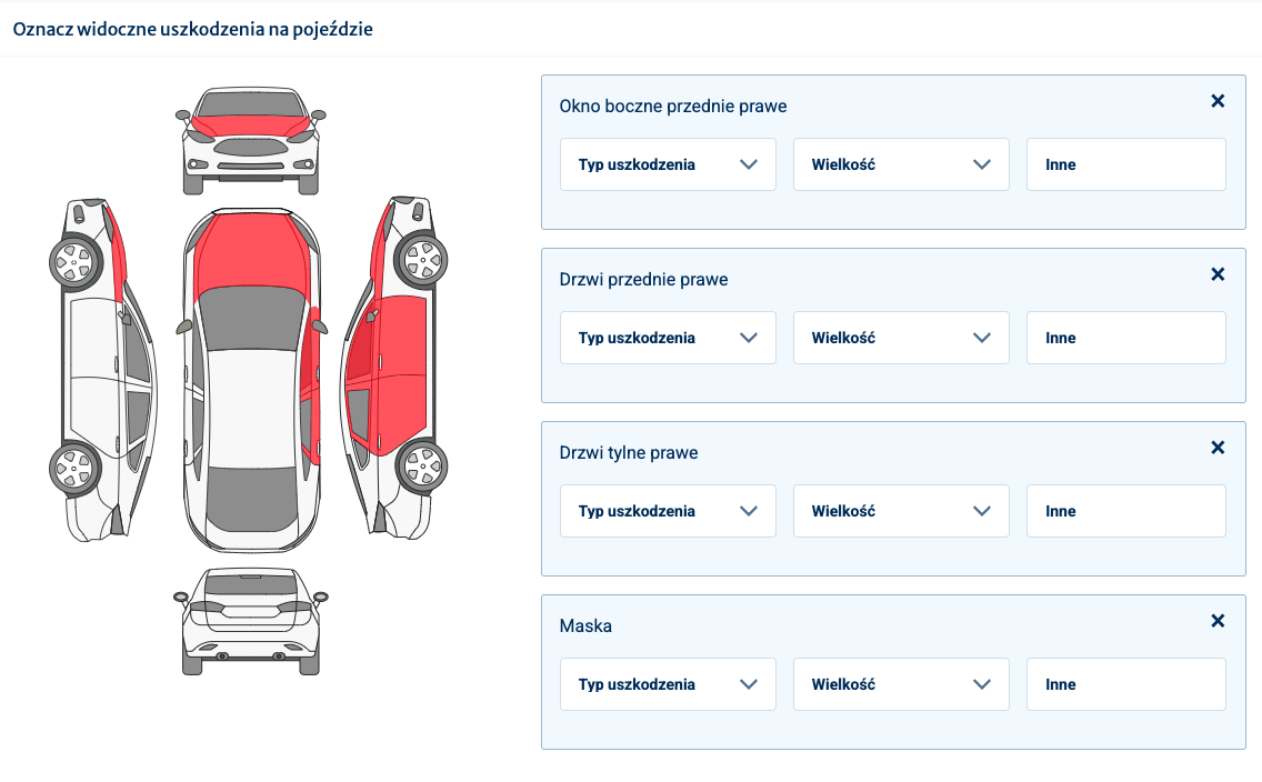 zgłoszenie szkody HDI jak opisać uszkodzenia