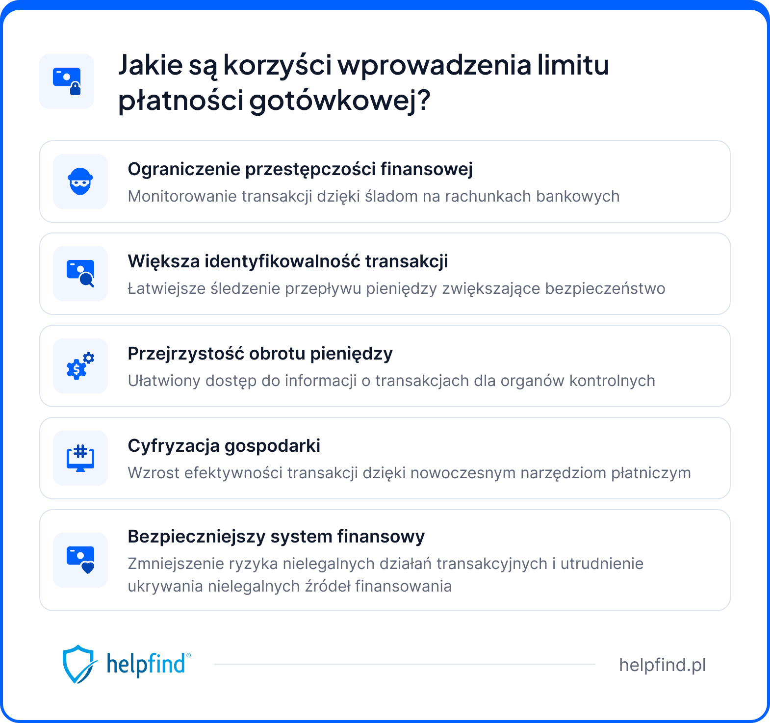 limit płatności gotówkowej - korzyści