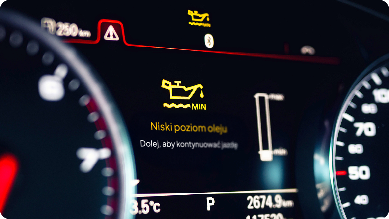 kontrolka oleju - deska rozdzielcza