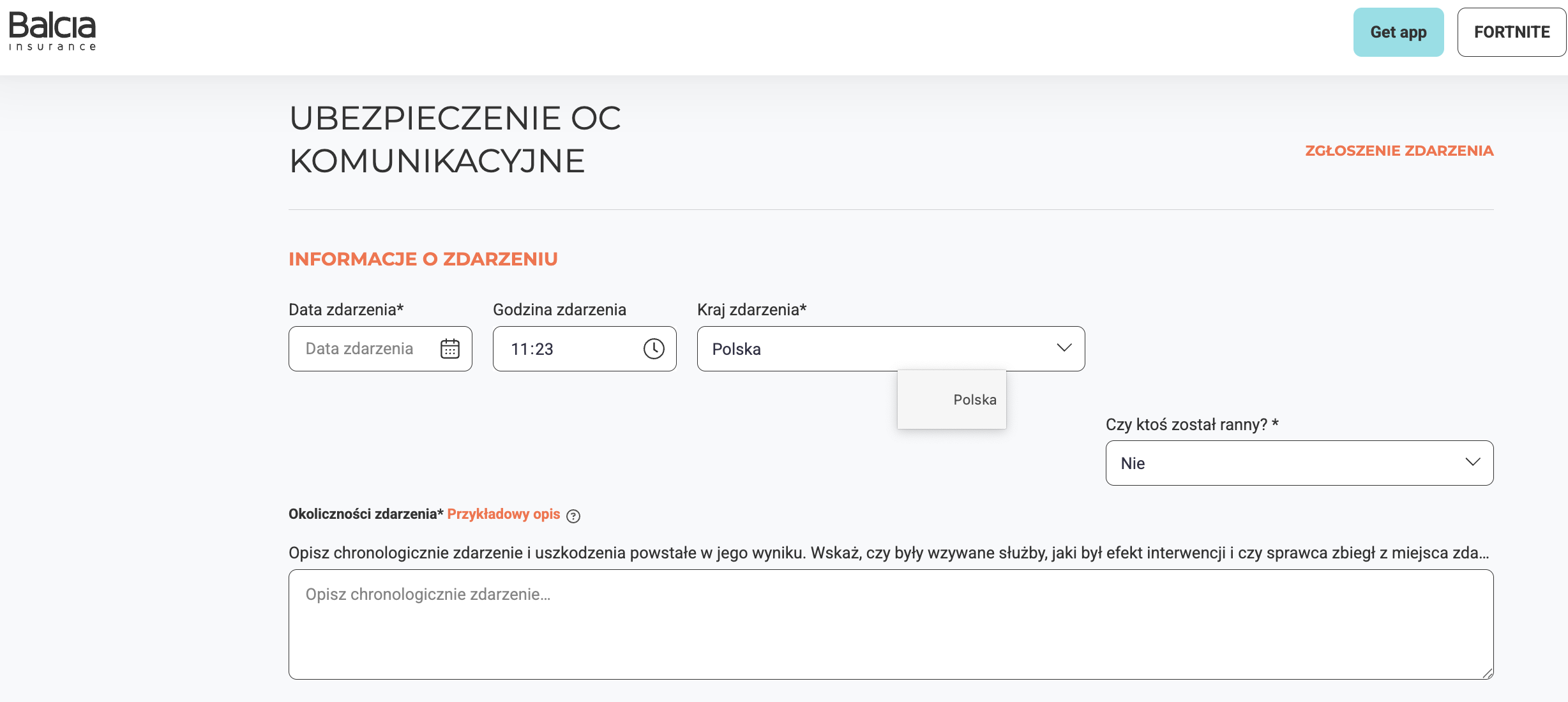 balcia insurance zgłoszenie szkody online